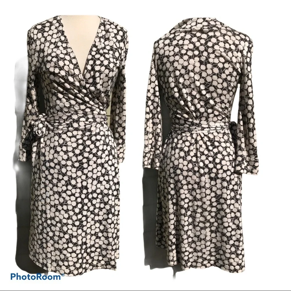 DIANE VON FURSTENBERG vintage wrap Julian DRESS 4 silk - Picture 2 of 5